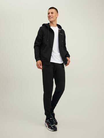 JACK & JONES Bluza rozpinana 'Berg' w kolorze czarny