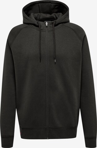 Hummel Zip-Up Hoodie in Black: front