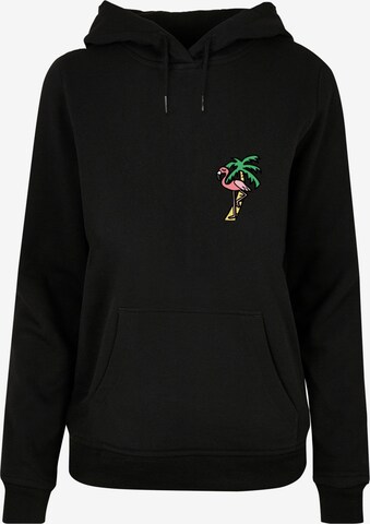 Mister Tee Plus Size Sweatshirt 'Flamingo' in Zwart: voorkant