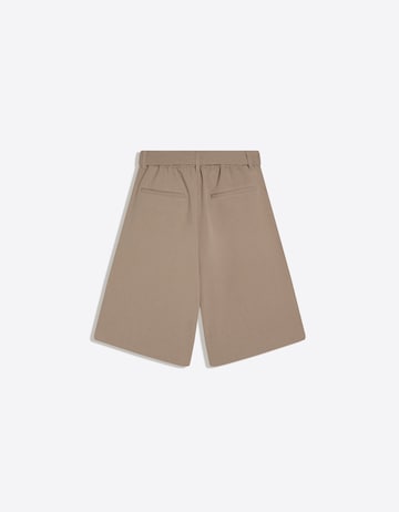 Bershka Szeroka nogawka Cygaretki w kolorze brązowy