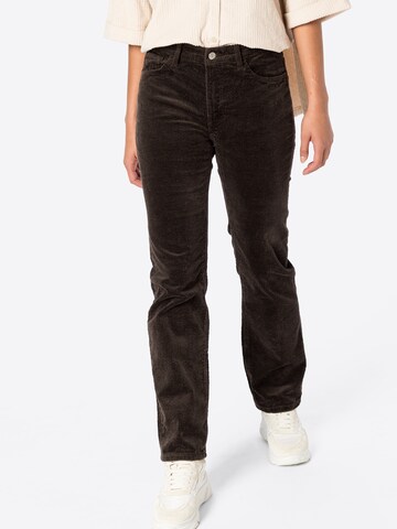 Regular Pantalon 'Pin' WEEKDAY en marron : devant