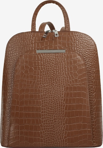 Cluty Rucksack in Braun: Vorderseite