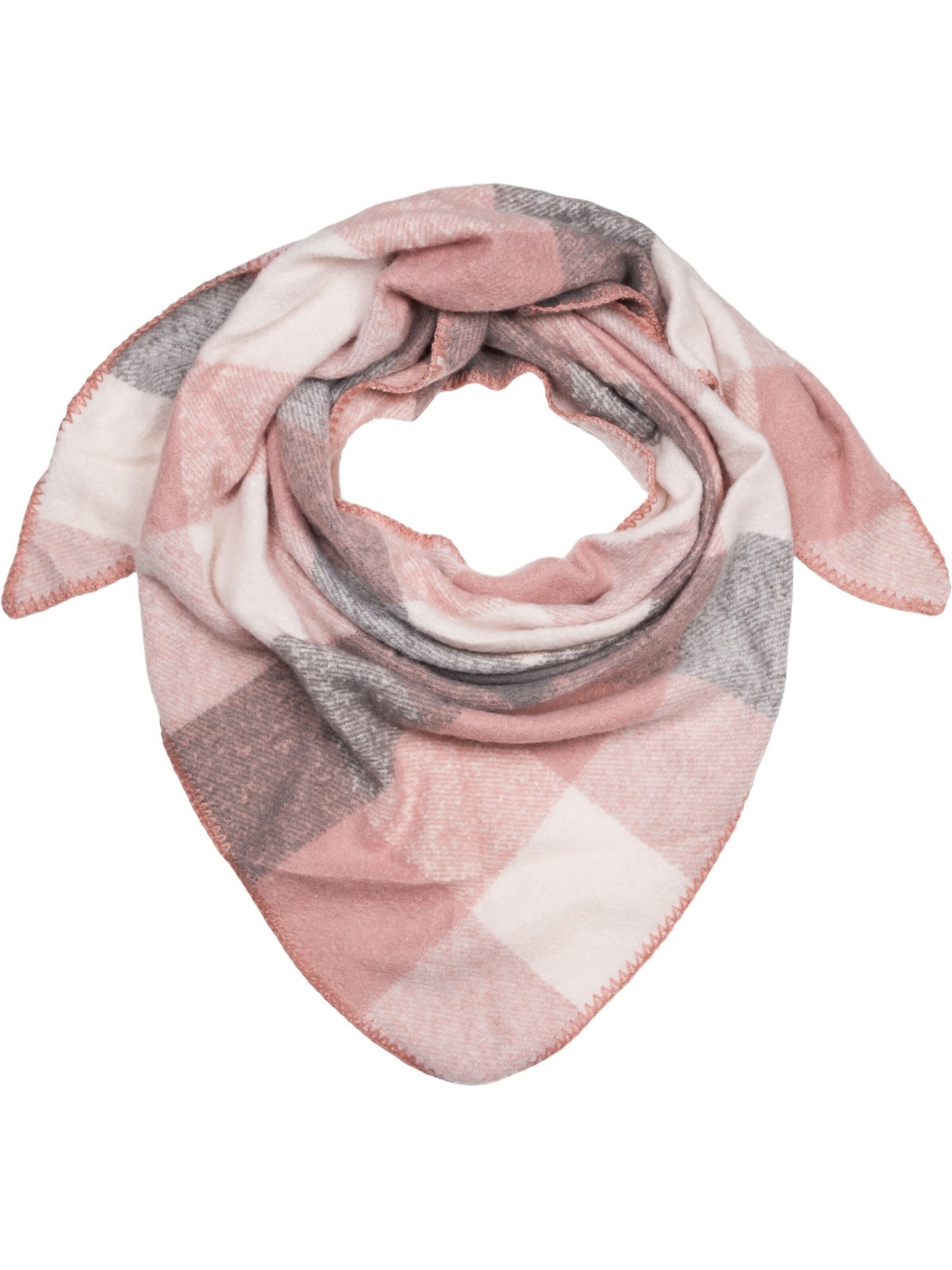 styleBREAKER Tuch 'Web Dreiecktuch Kariert'‌‌ in Pink: Vorderseite