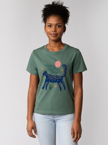 T-shirt 'Love and flex' Watapparel en vert : devant