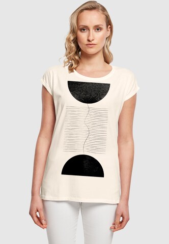 Merchcode Shirt 'Abstract Lines' in Beige: front