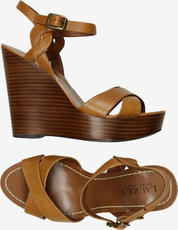 Lauren Ralph Lauren Sandalen 39,5 in Braun: Vorderseite