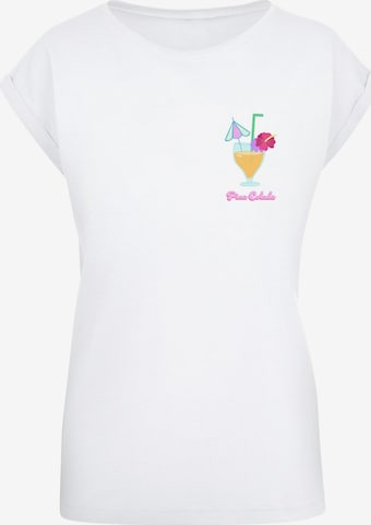 Merchcode Shirt 'Pina Colada' in White: front