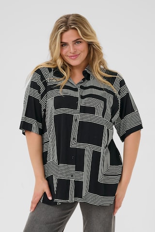 KAFFE CURVE Bluse 'Donna' i sort: forside