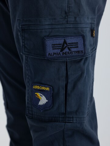 ALPHA INDUSTRIES Regular Cargohose 'Petrol Patch'‌‌‌‌‌‌‌‌‌ in Blau