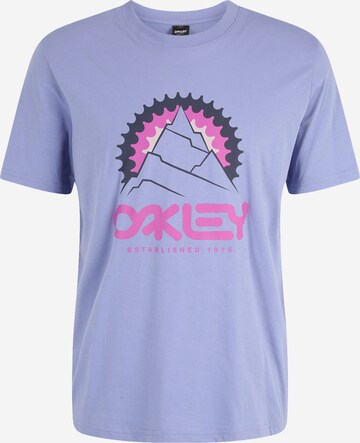 OAKLEY Funkční tričko 'Mountains' – fialová: přední strana