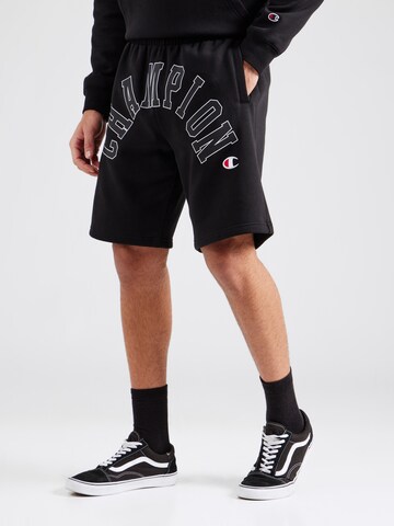 Champion Authentic Athletic Apparel Свободный крой Штаны в Черный: спереди