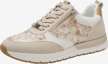 Tamaris Sneakers laag in Beige: voorkant