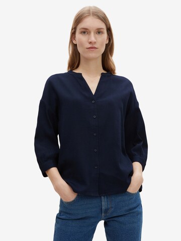 TOM TAILOR Blouse in Blauw: voorkant