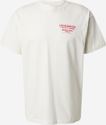 Iriedaily - Camisa 'Future Camp' em branco: frente