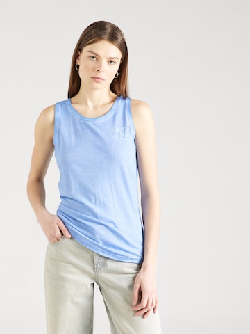 Top di Stitch and Soul in blu: frontale