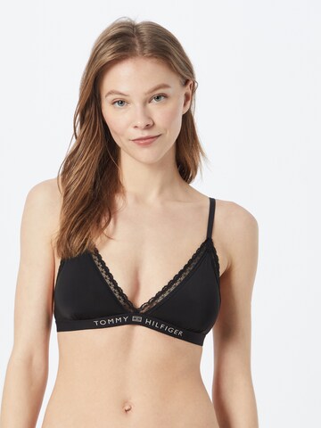 Tommy Hilfiger Underwear Triangle Bra in Black: front