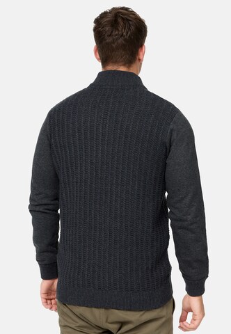 INDICODE JEANS Knit Cardigan 'Cason' in Grey