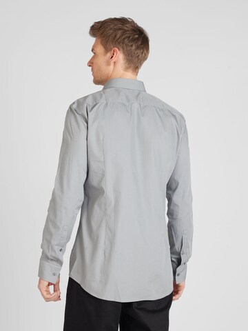 HUGO Slim fit Button Up Shirt 'Jenno' in Grey