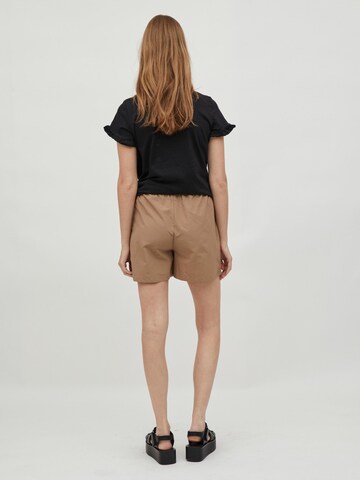 VILA Loose fit Trousers in Brown