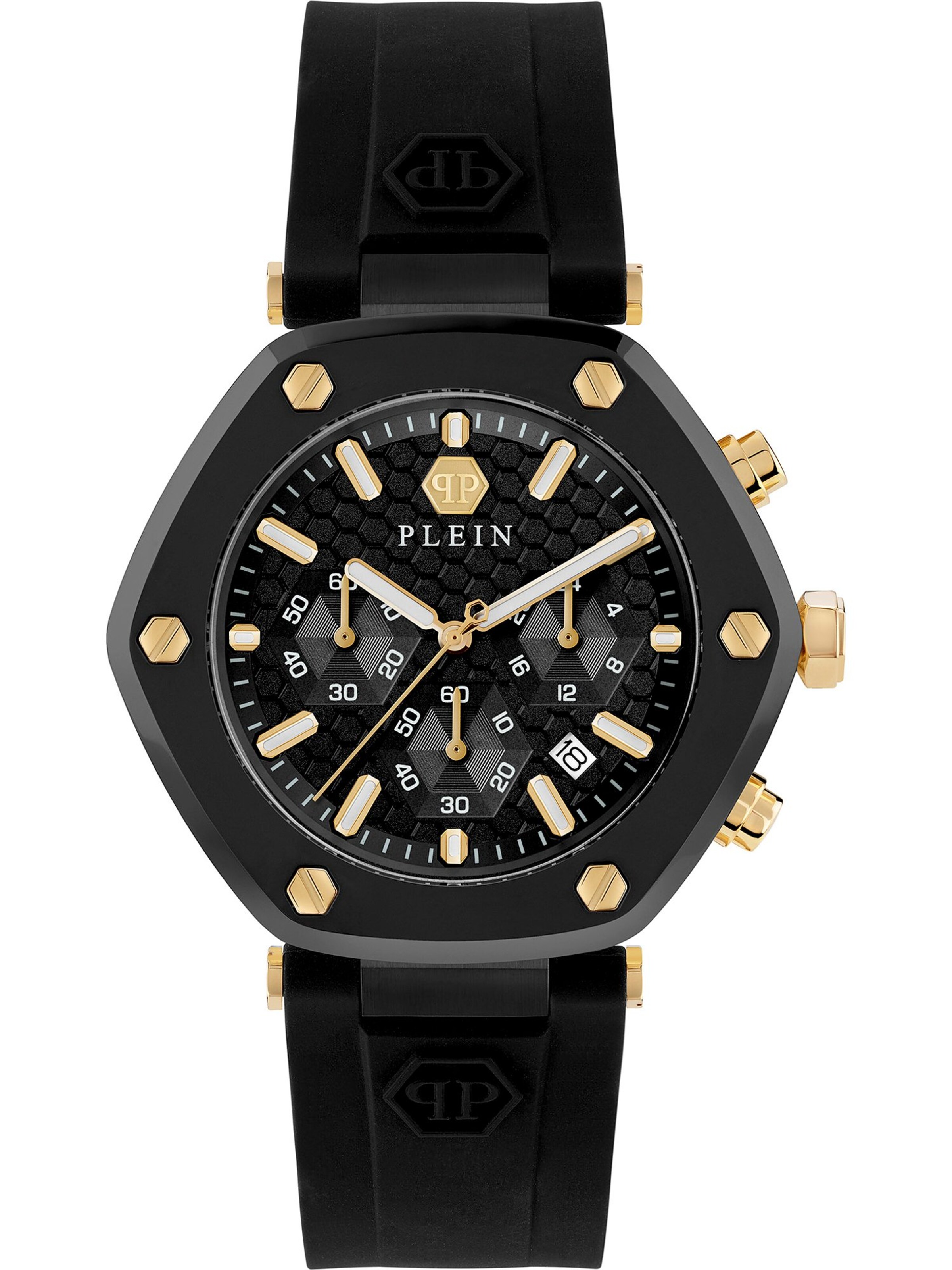 Montre à affichage analogique Philipp Plein en noir : devant