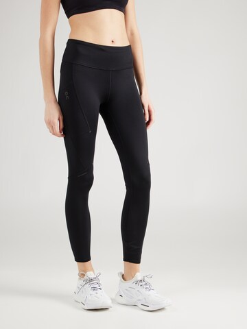 On Skinny Sportbroek in Zwart: voorkant