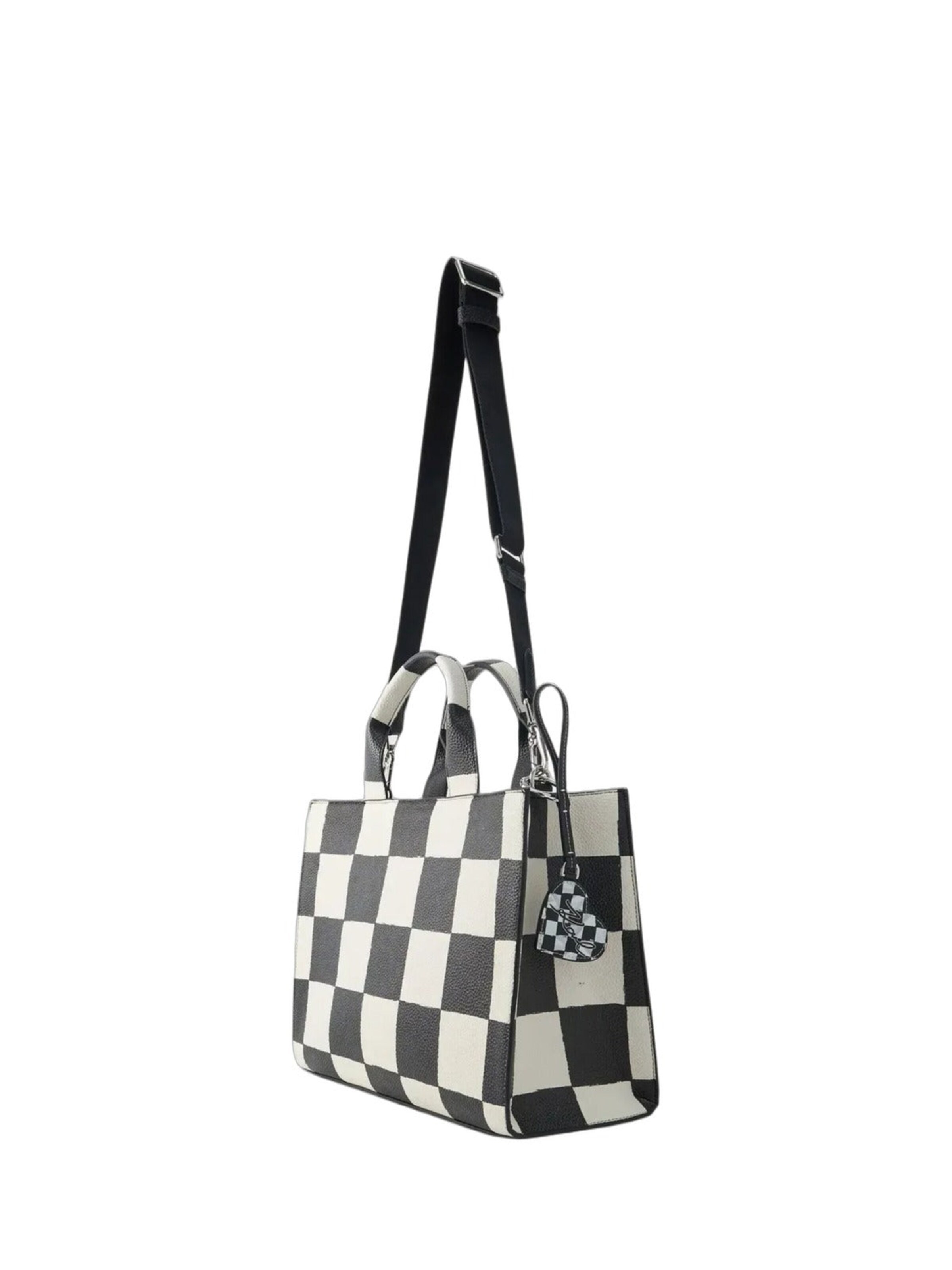 Cabas 'Karl Lagerfeld Cabas Carré Damier Noir & Blanc' Karl Lagerfeld en noir