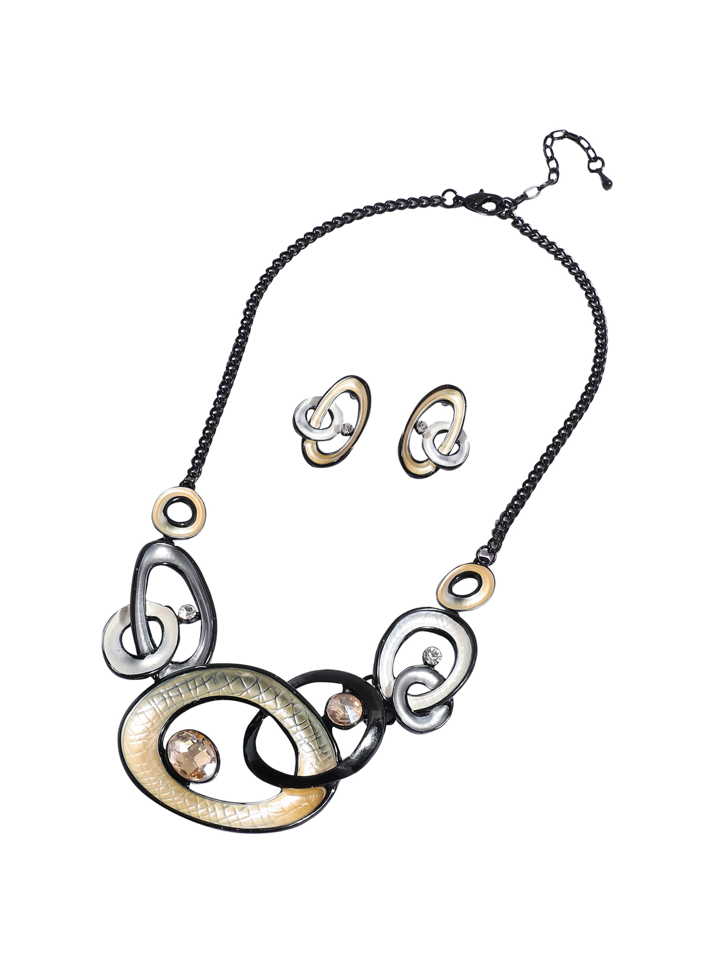 SOHI Комплект украшений 'Raniya' в Серебристый: спереди