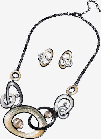 sidabrinė SOHI Juvelyrinių dirbinių rinkinys 'Raniya': priekis