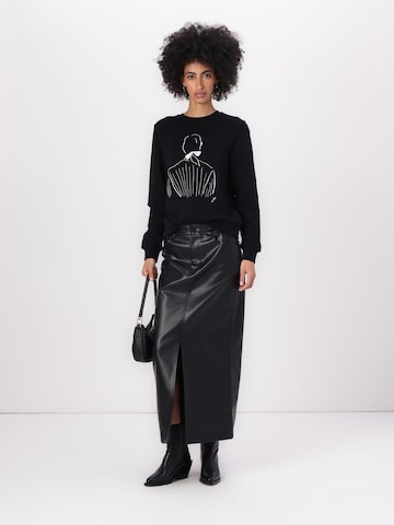 Karl Lagerfeld Sweatshirt 'Karl Lagerfeld x Jorge Parra' in Schwarz