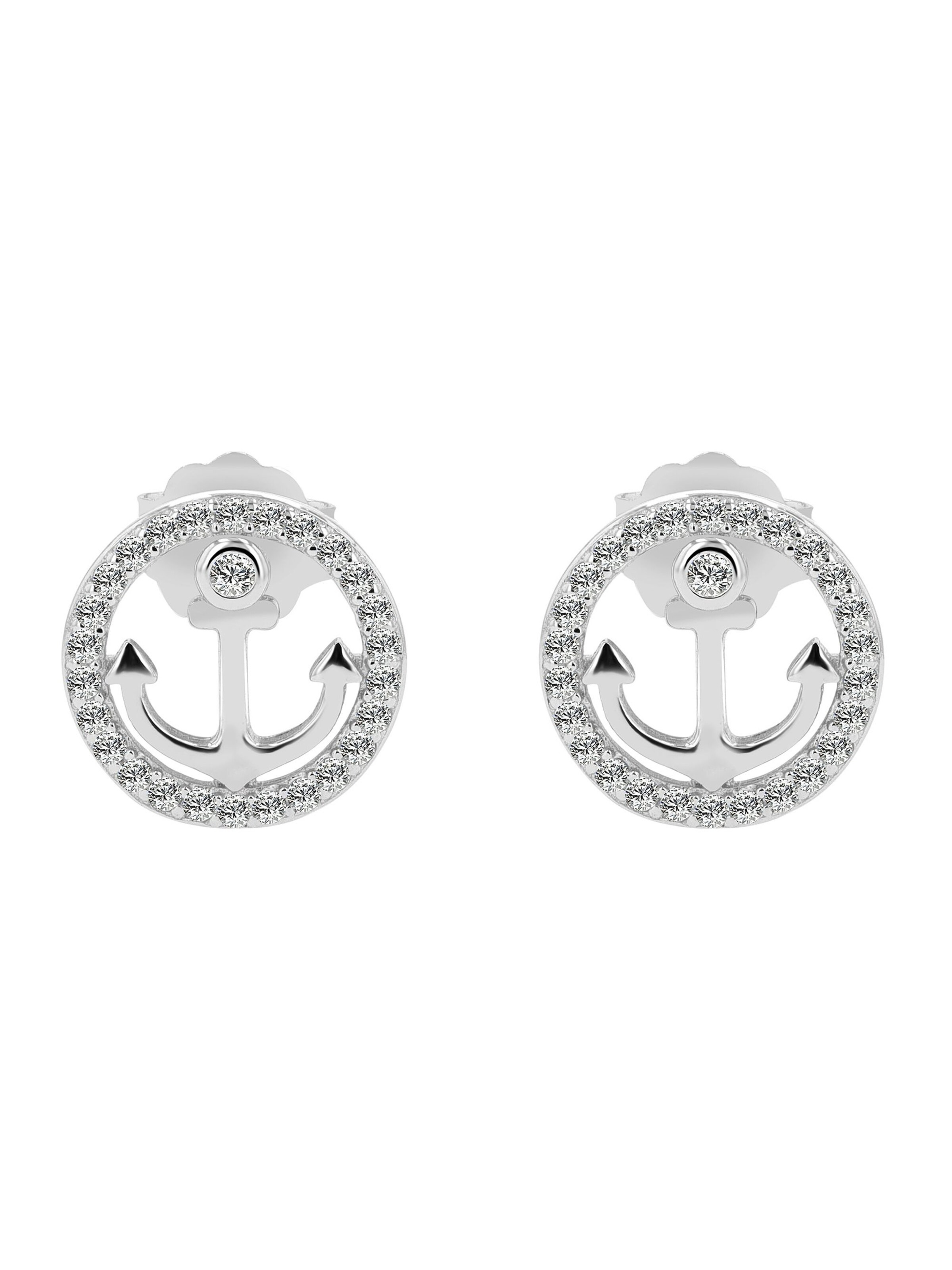 Akzent Earrings '"Zahra" aus 925 Sterlingsilber, hautverträglich' in Silver: front
