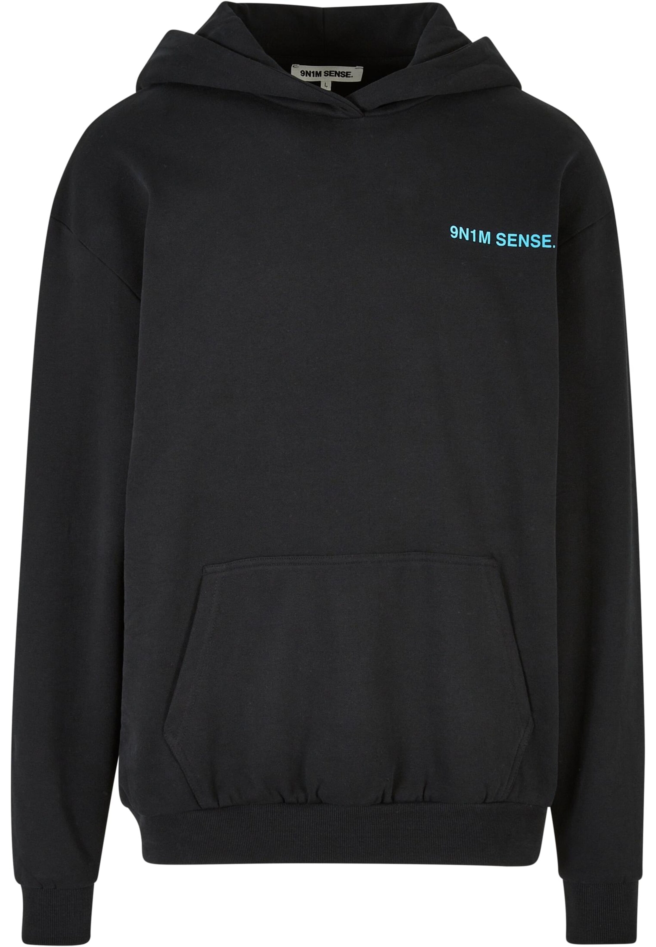 Felpa di 9N1M SENSE in nero: frontale