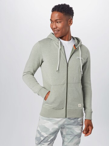 JACK & JONES Sweat jacket 'Tons' in Green: front