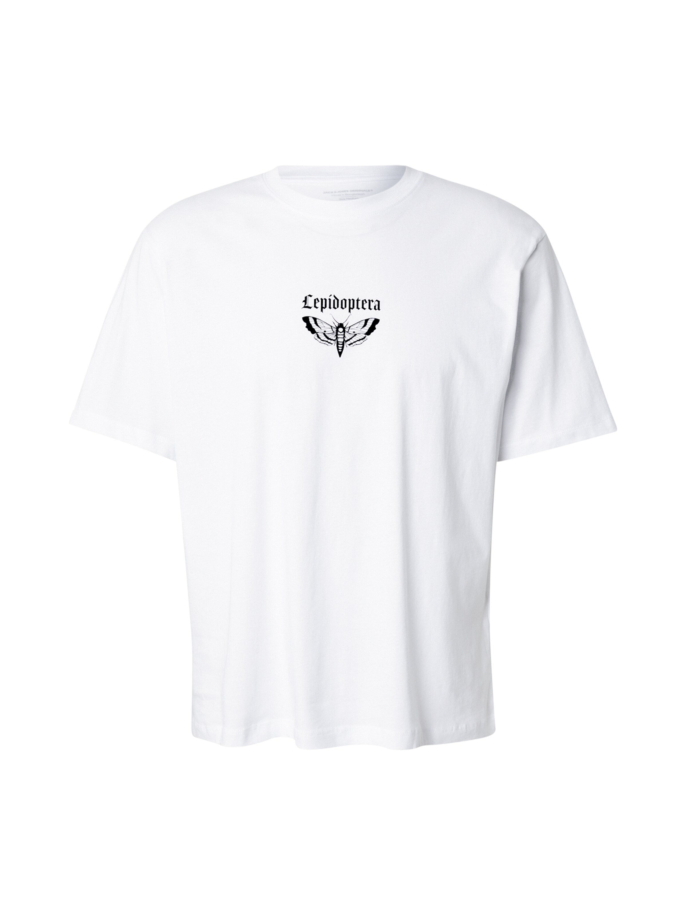 balts JACK & JONES T-Krekls 'JORBRADLEY GRIF': no priekšpuses