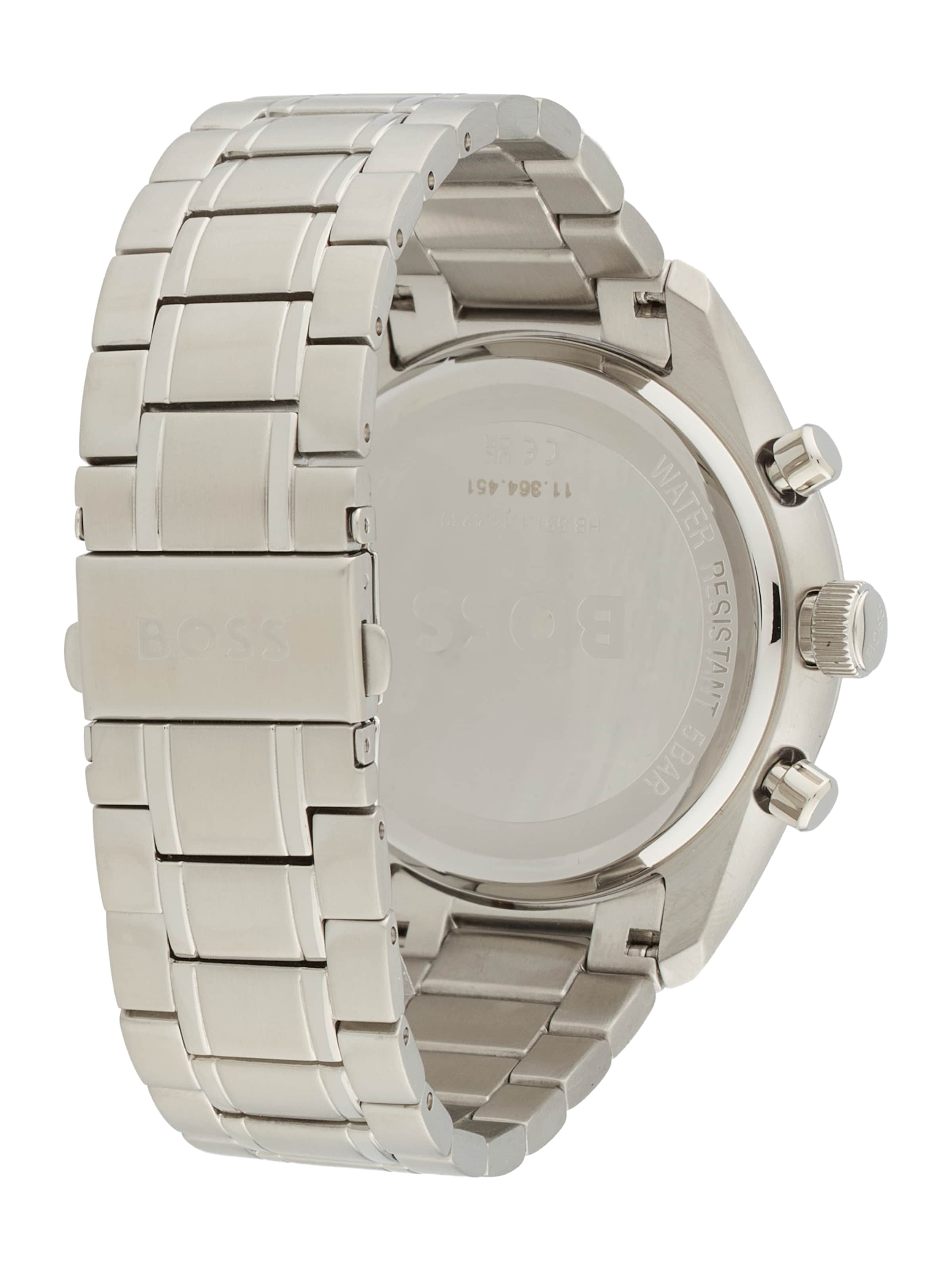 BOSS Аналоговые часы 'Grand Prix 44' в Серебристый