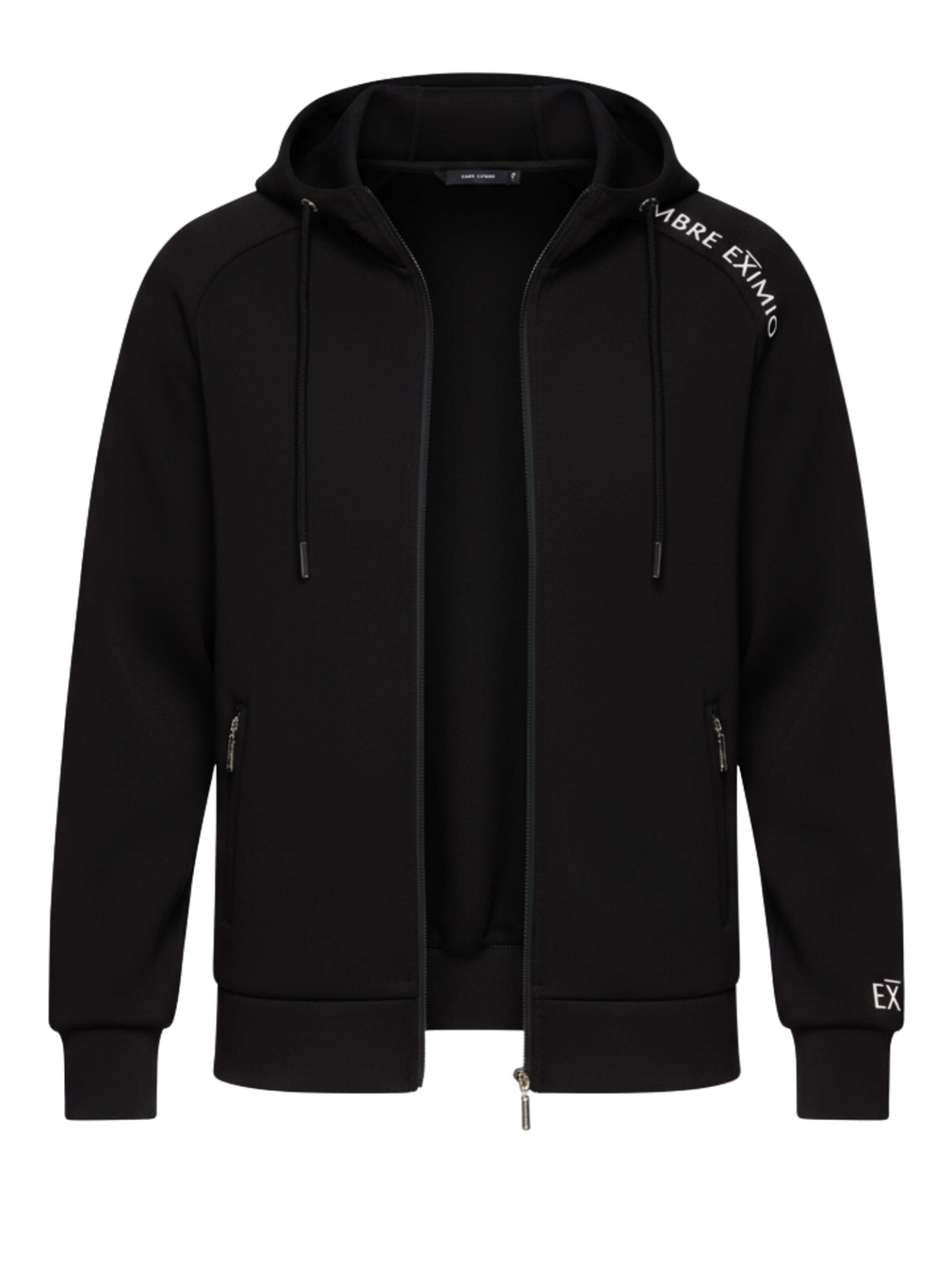 Veste de survêtement Ombre en noir : devant