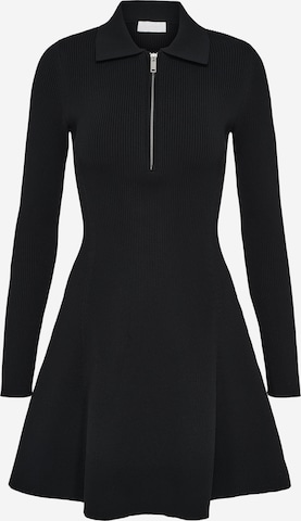 LeGer by Lena GerckePletena haljina 'Marou' - crna boja: prednji dio
