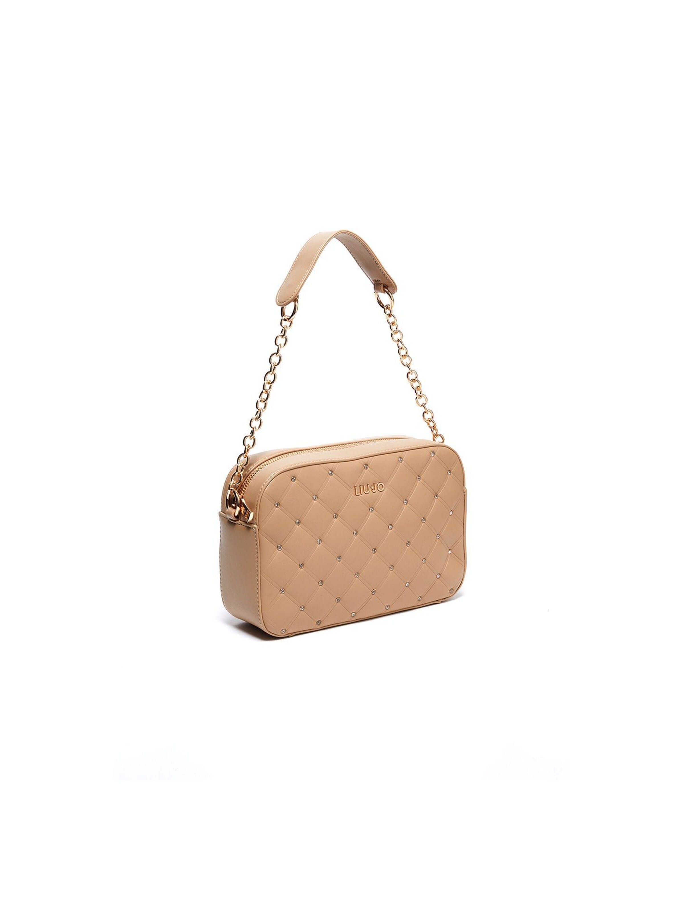 Liu Jo - Bolso de hombro 'Liu Jo Shoulder Bag with quilted nappa effect and rhinestones' en beige