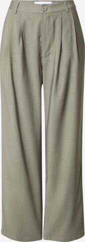 Wide leg Pantaloni con pieghe 'Nimma' di Moves in verde: frontale