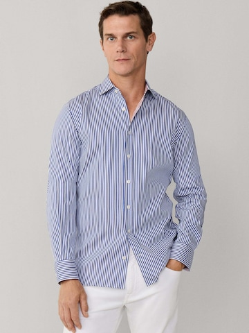 Hackett London Regular Fit Hemd 'Bengal' in Blau: Vorderseite