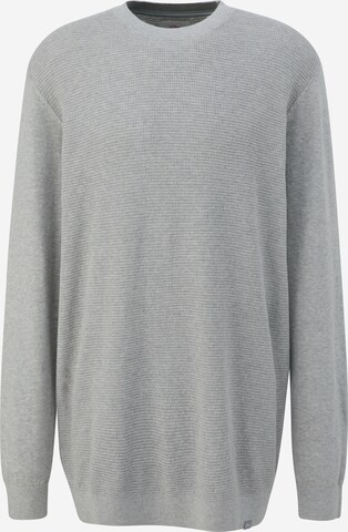 s.Oliver Men Tall Sizes Sweater in Grey: front