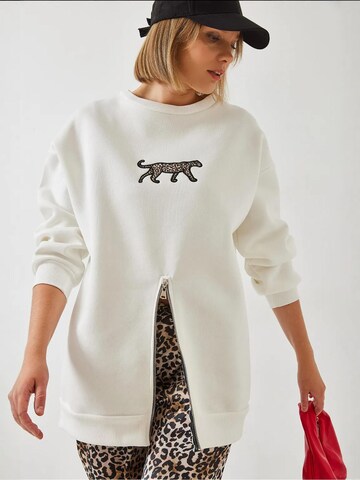 Bianco Lucci Sweatshirt in White