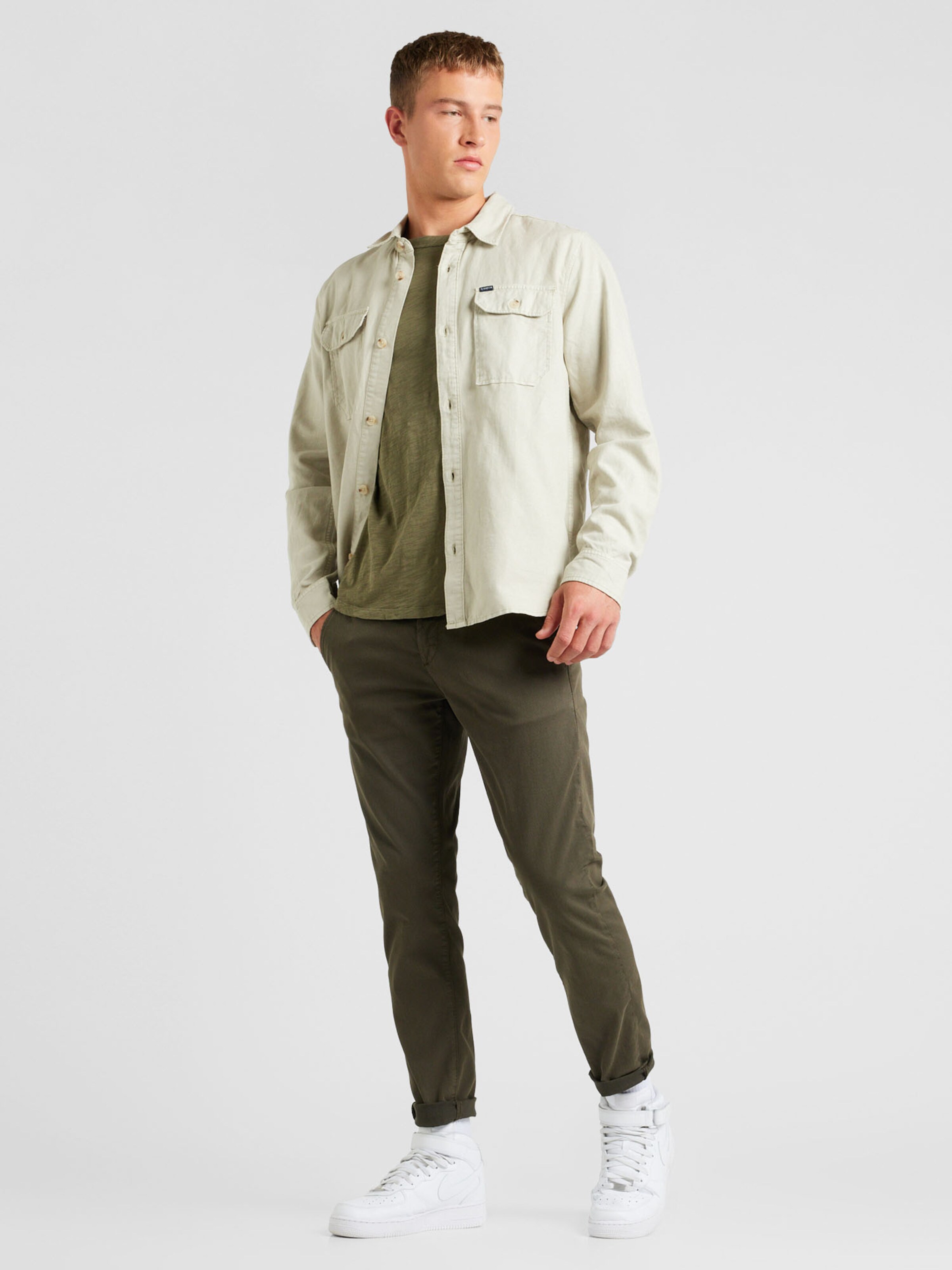 Regular Pantalon chino 'Paul K3280 Dale' GABBA en Vert Foncé