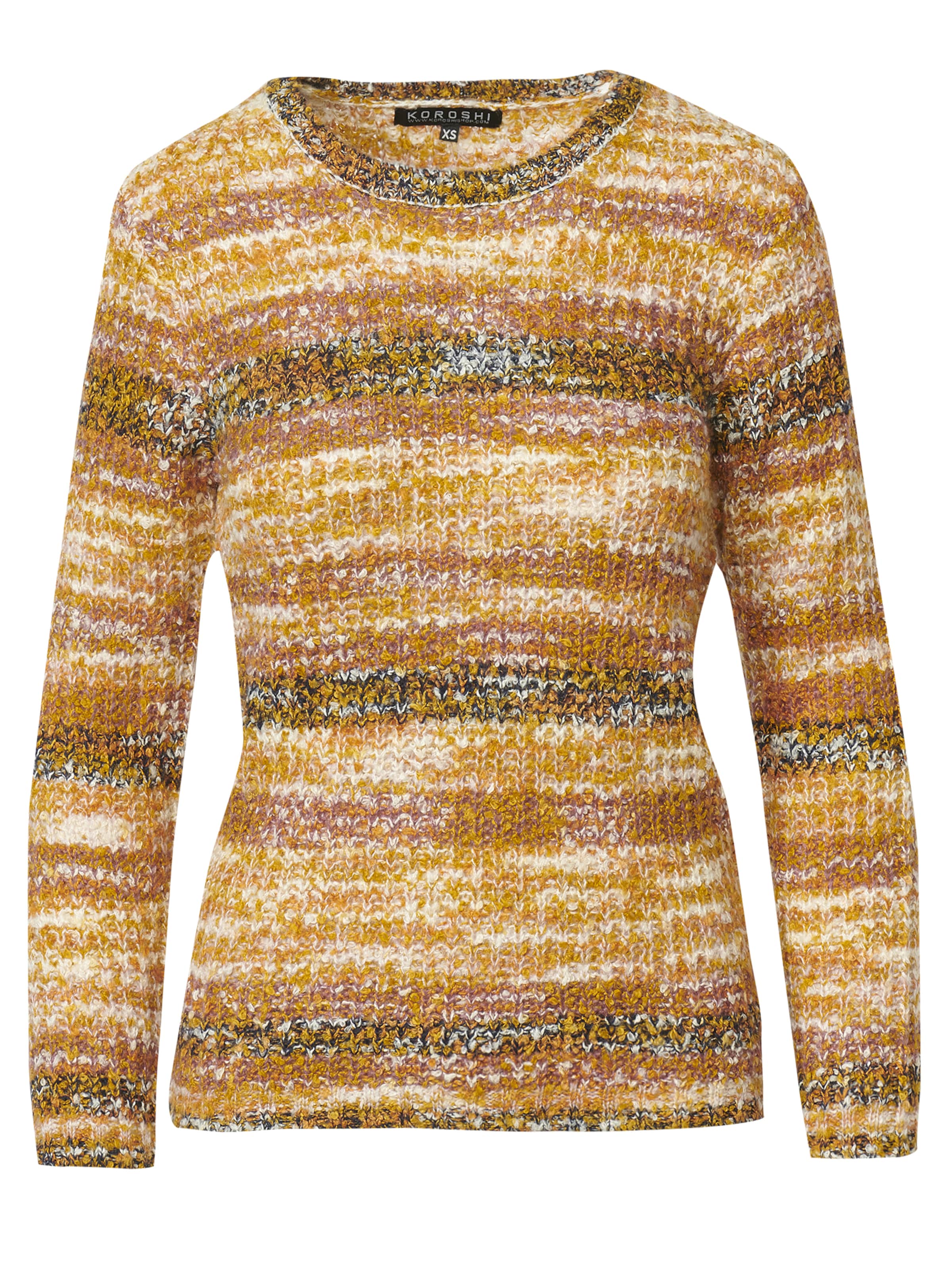 KOROSHI Pullover in gelbmeliert, Produktansicht