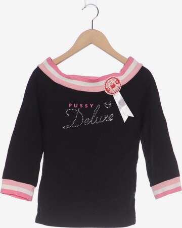 PUSSY DELUXE Langarmshirt L in Schwarz: predná strana