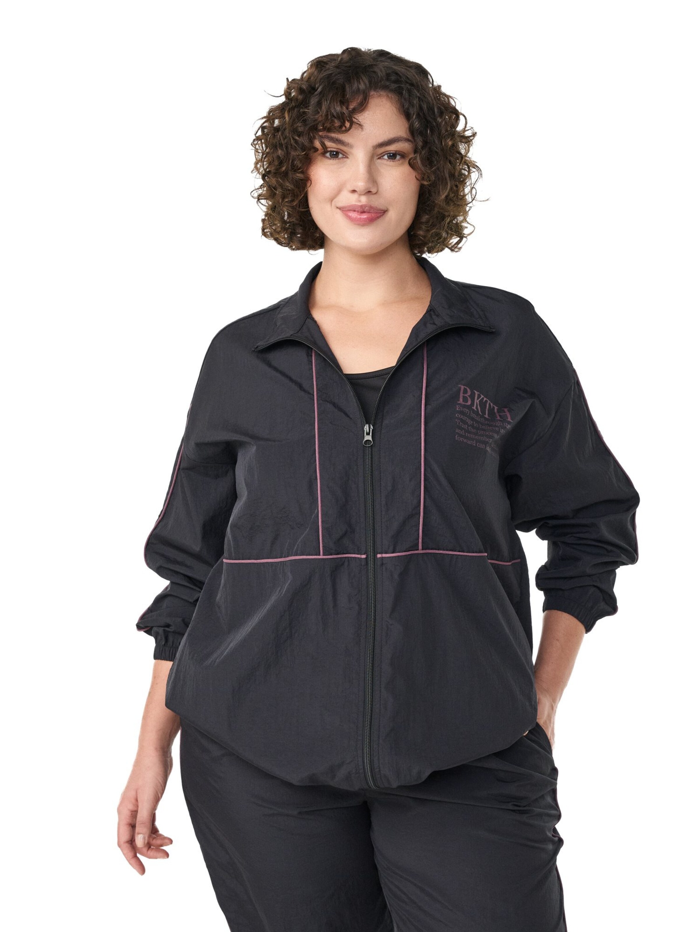 Active by ZizziTehnička jakna 'ACANILLA' - crna boja: prednji dio