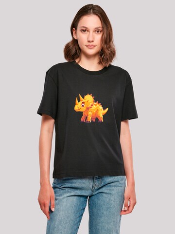 T-shirt 'Süßer Triceratops Dinosaurier' F4NT4STIC en noir : devant