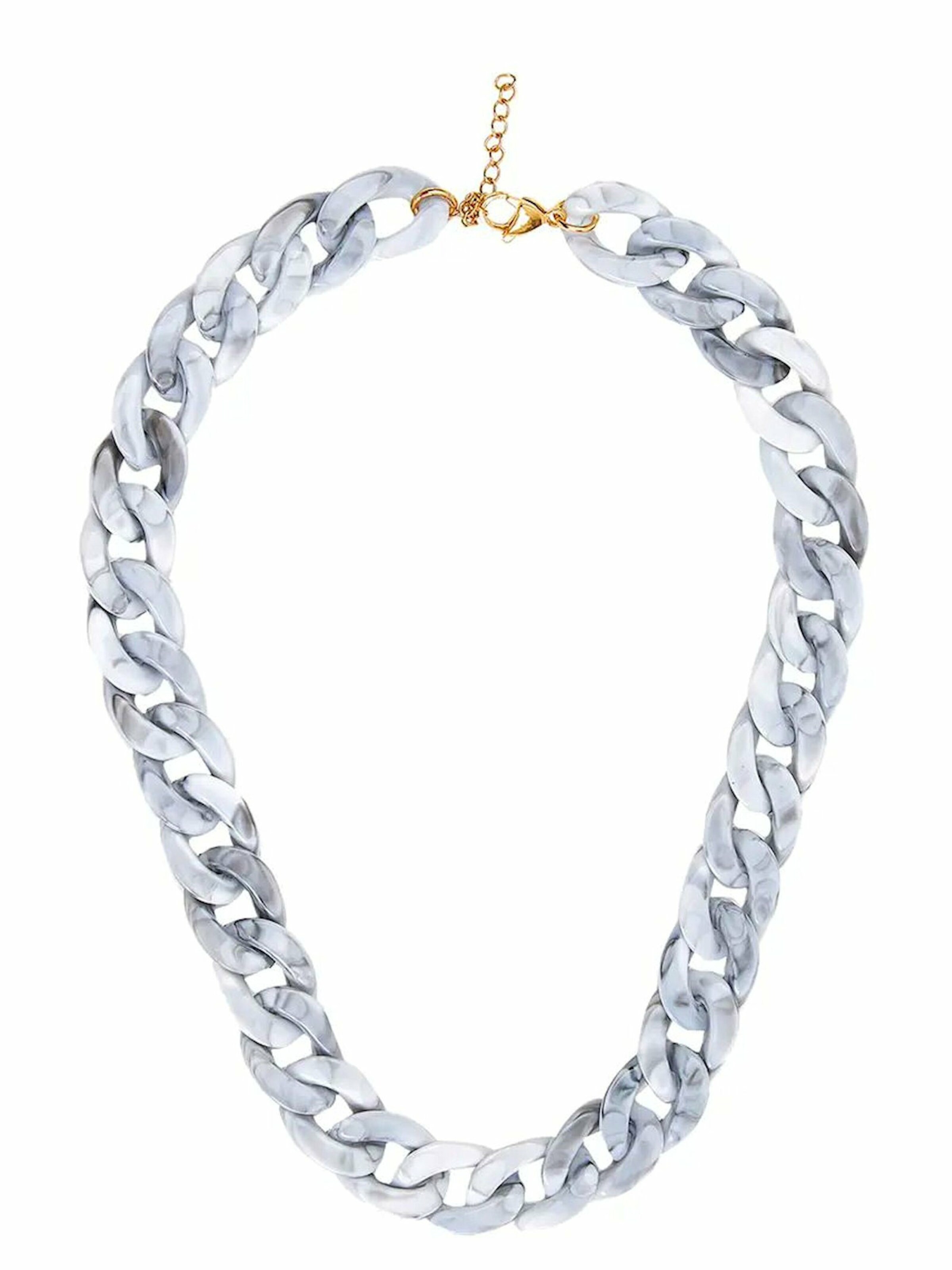 Gemshine Necklace 'Greystone Links' in Grey: front