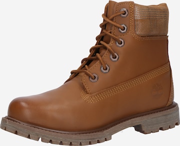 Bottines à lacets TIMBERLAND en marron : devant
