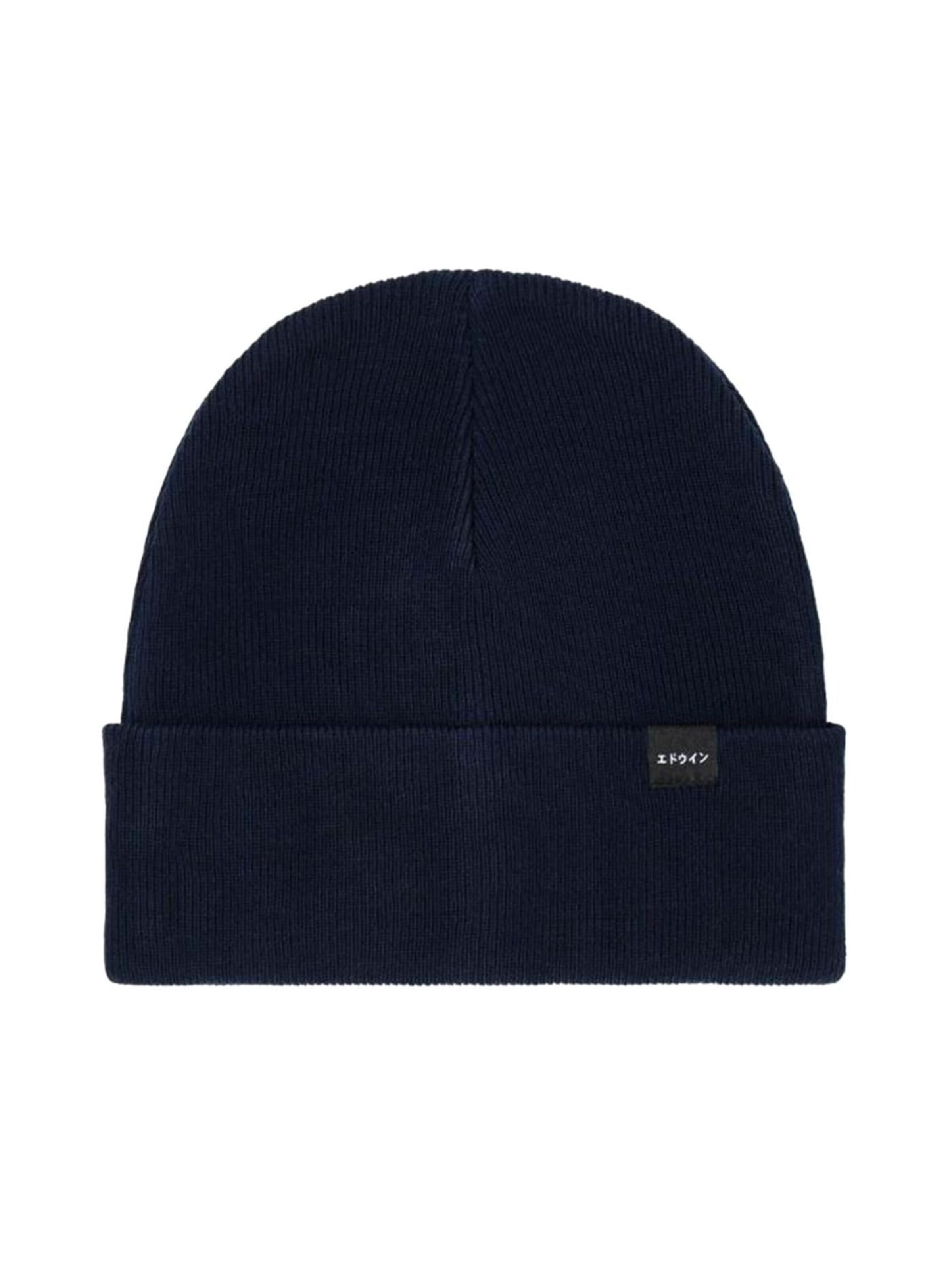 EDWIN Hue 'Watch Cap Beanie Navy' i blå: forside