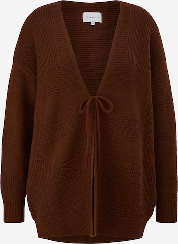 Cardigan TRIANGLE en marron : devant